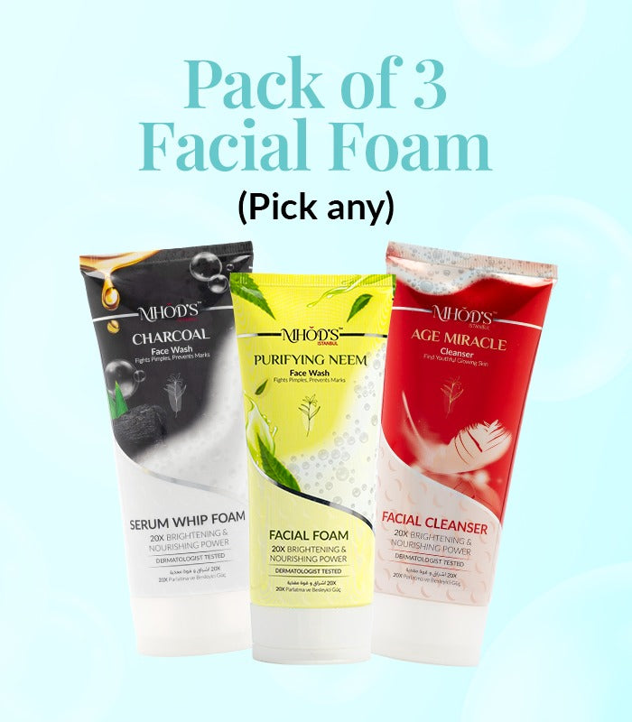 Pack of 3 Facial Foams